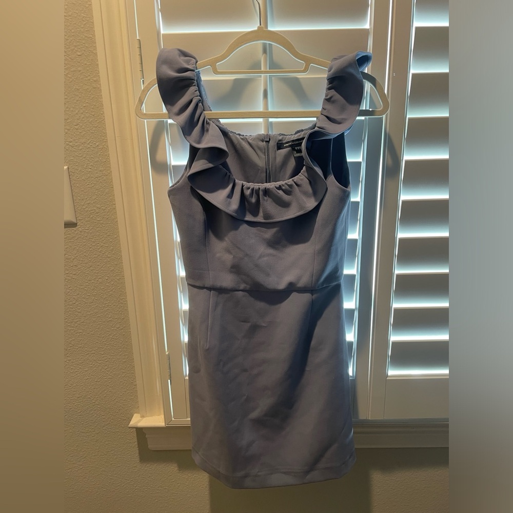New With Tags French Connection annabel blue ruffle dress, size 4